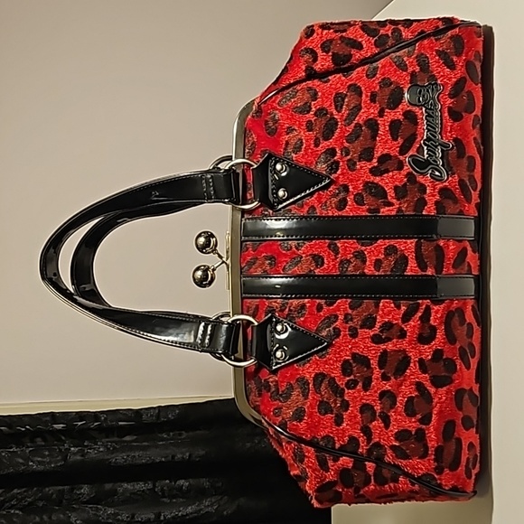 Sourpuss Handbags - Sourpuss Temptress Red Leopard Purse -  RETIRED!